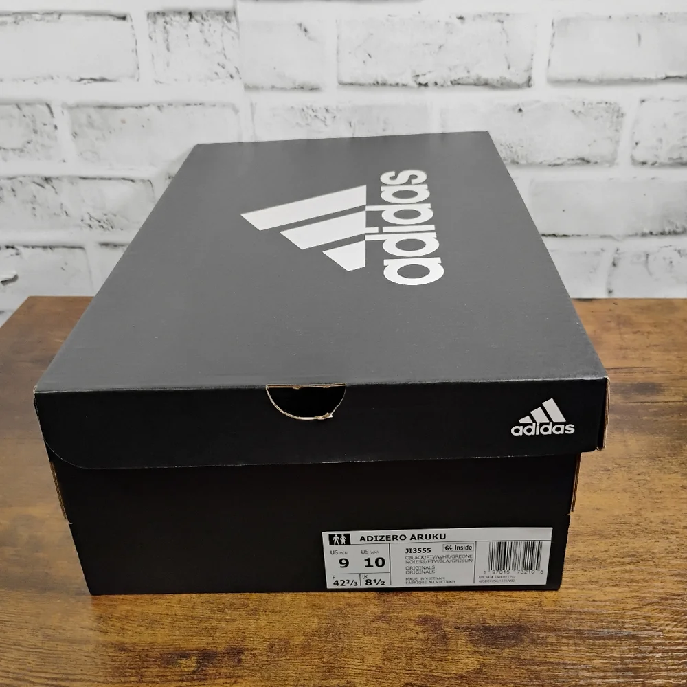 Adidas Adizero Aruku Core Black Cloud White Grey One JI3555 Men's Size 9 Shoes